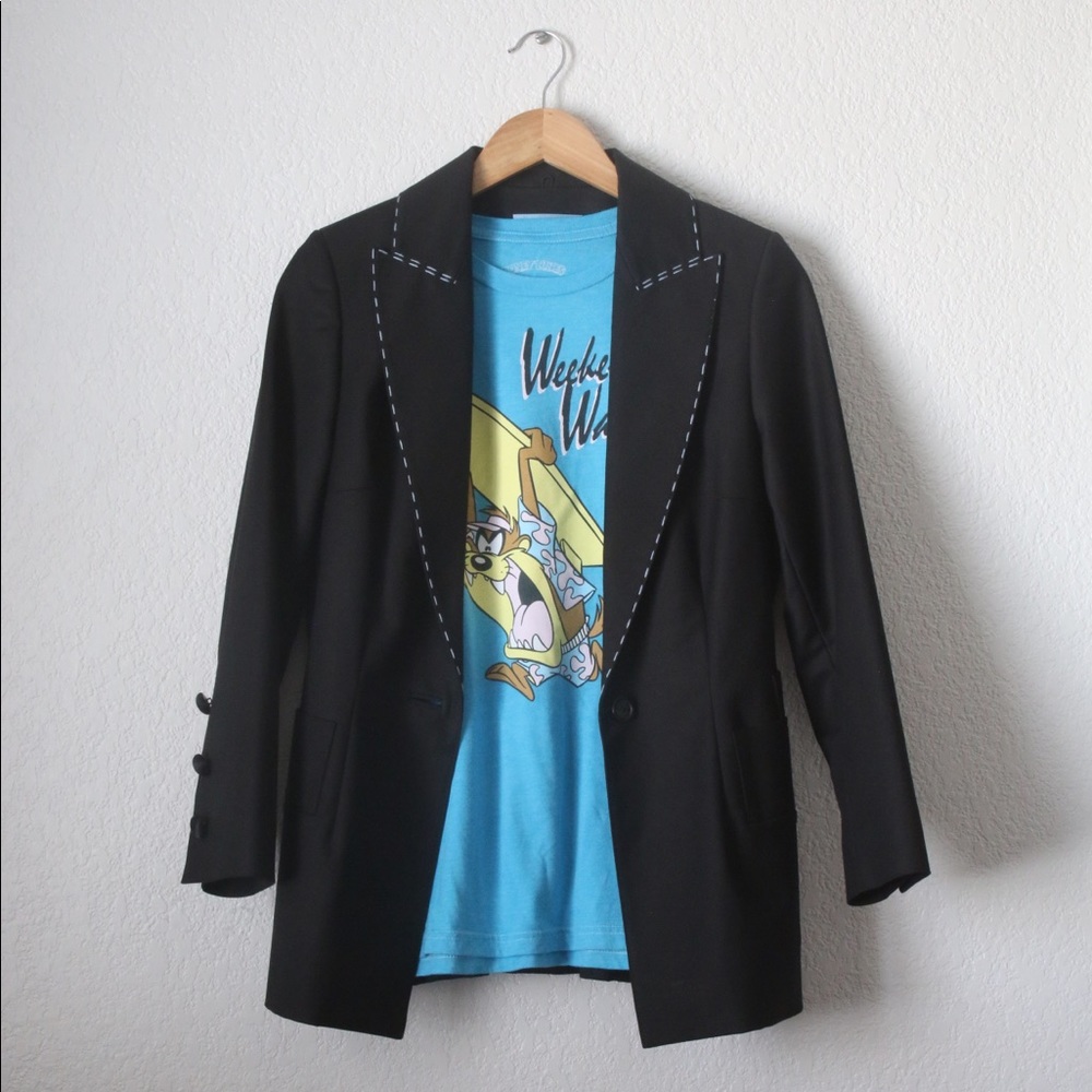 Zang Toi Black Blazer Sz: 2
